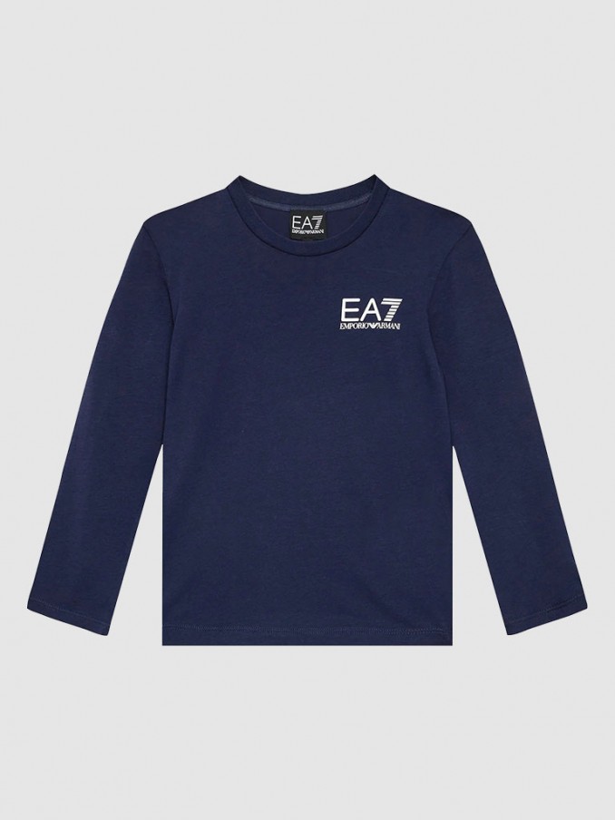 T-Shirt Boy Navy Blue Ea7 Emporio Armani