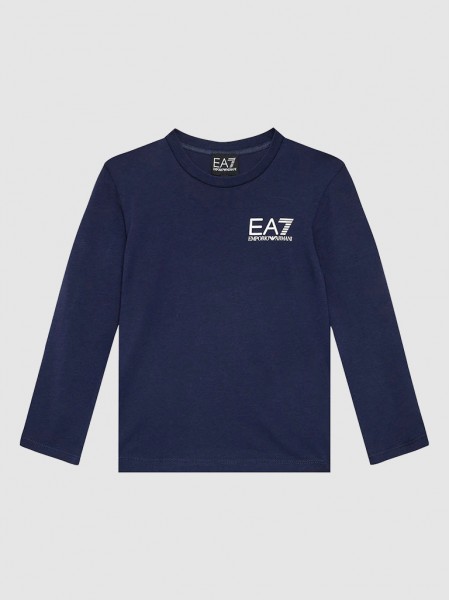 T-Shirt Boy Navy Blue Ea7 Emporio Armani