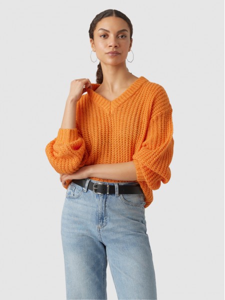 Sueter Mujer Naranja Vero Moda