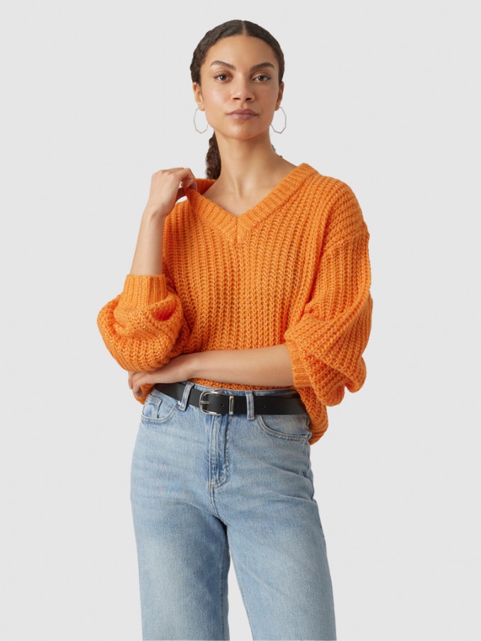Pullover Woman Orange Vero Moda