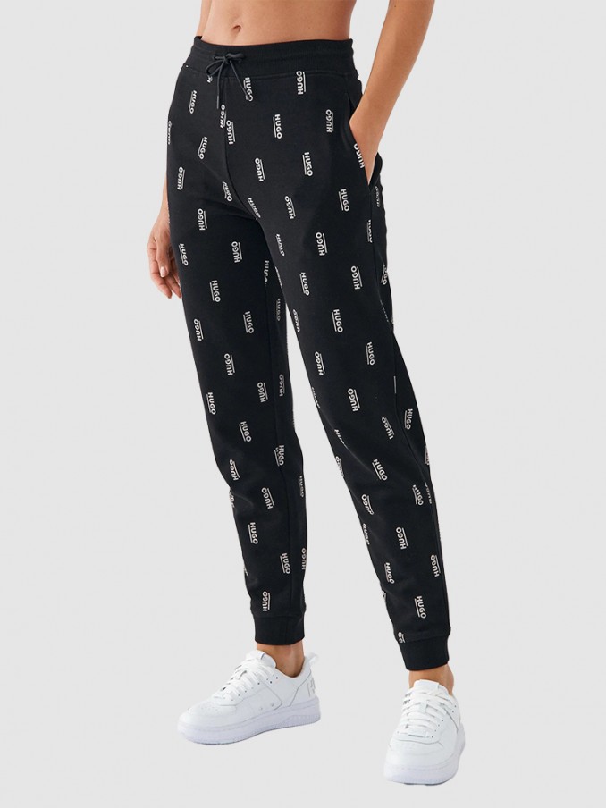 Pantalones Mujer Negro Hugo Boss