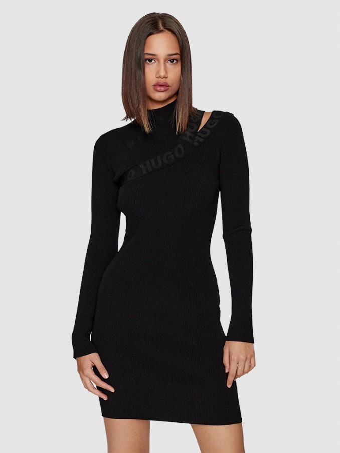 Dress Woman Black Hugo Boss