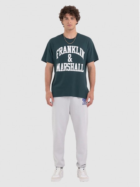 T-Shirt Man Dark Green Franklin Marshall