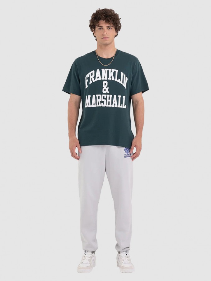 T-Shirt Man Dark Green Franklin Marshall