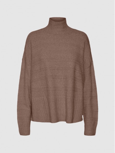 Pullover Woman Brown Vero Moda