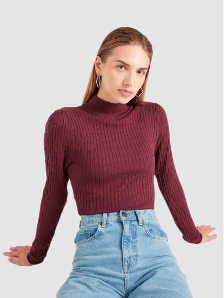 Pullover Woman Bordeaux Only