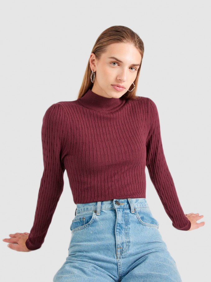 Pullover Woman Bordeaux Only