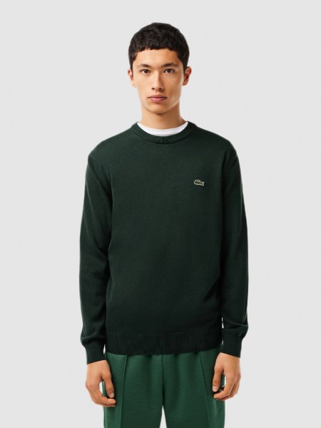 Knitwear Man Dark Green Lacoste