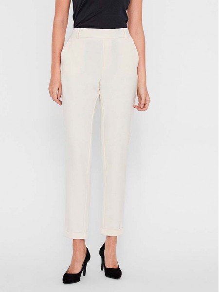 Pants Woman Beige Vero Moda