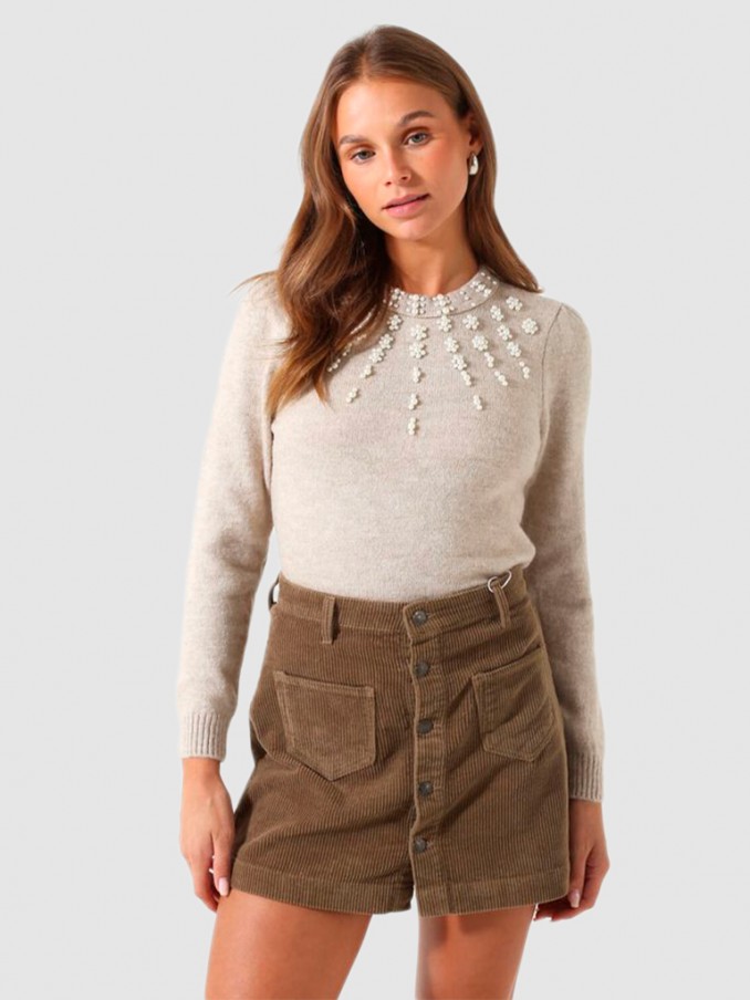 Pullover Woman Beige Only