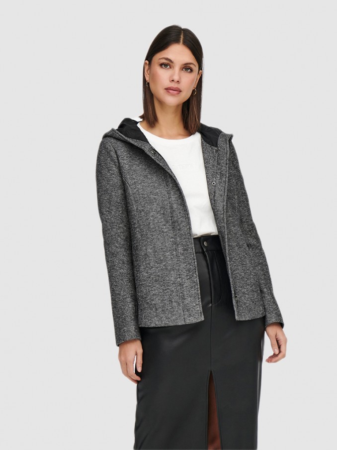 Chaqueta Mujer Gris Oscuro Only