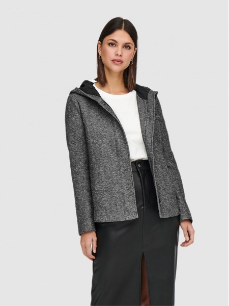 Chaqueta Mujer Gris Oscuro Only