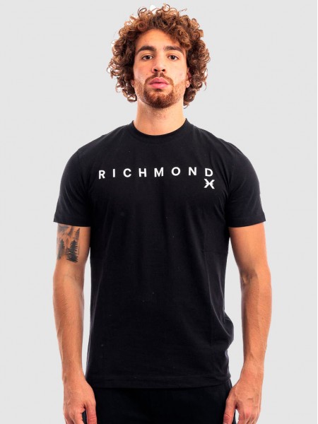T-Shirt Man Black John Richmond