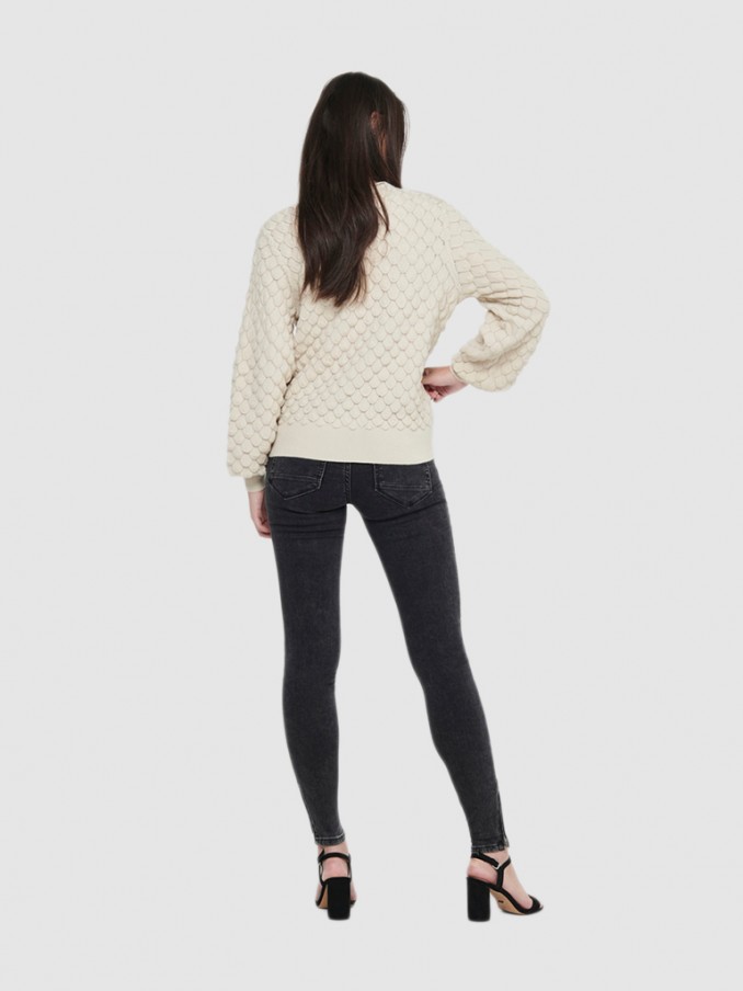 Sueter Mujer Crema Only