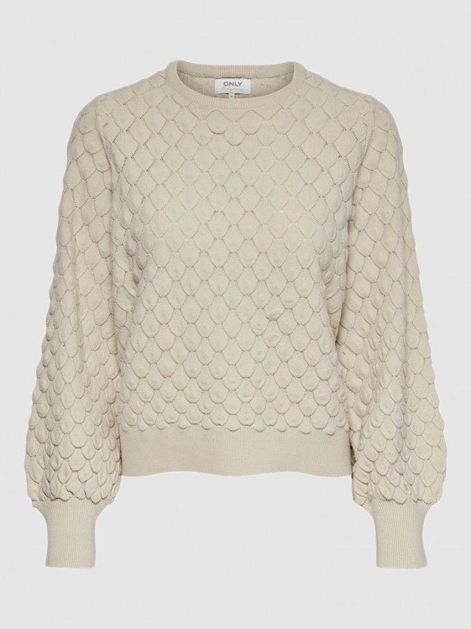 Sueter Mujer Crema Only