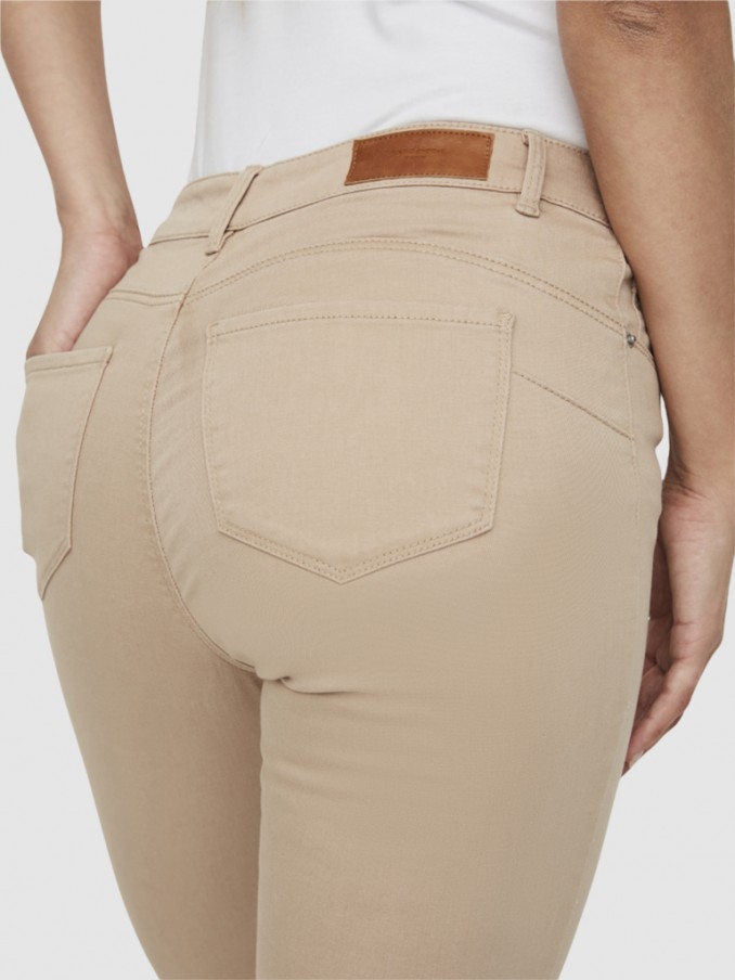 Pantalones Mujer Beige Vero Moda