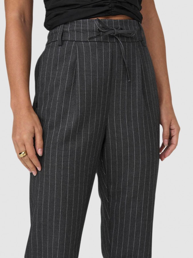 Pantalones Mujer Gris Oscuro Only