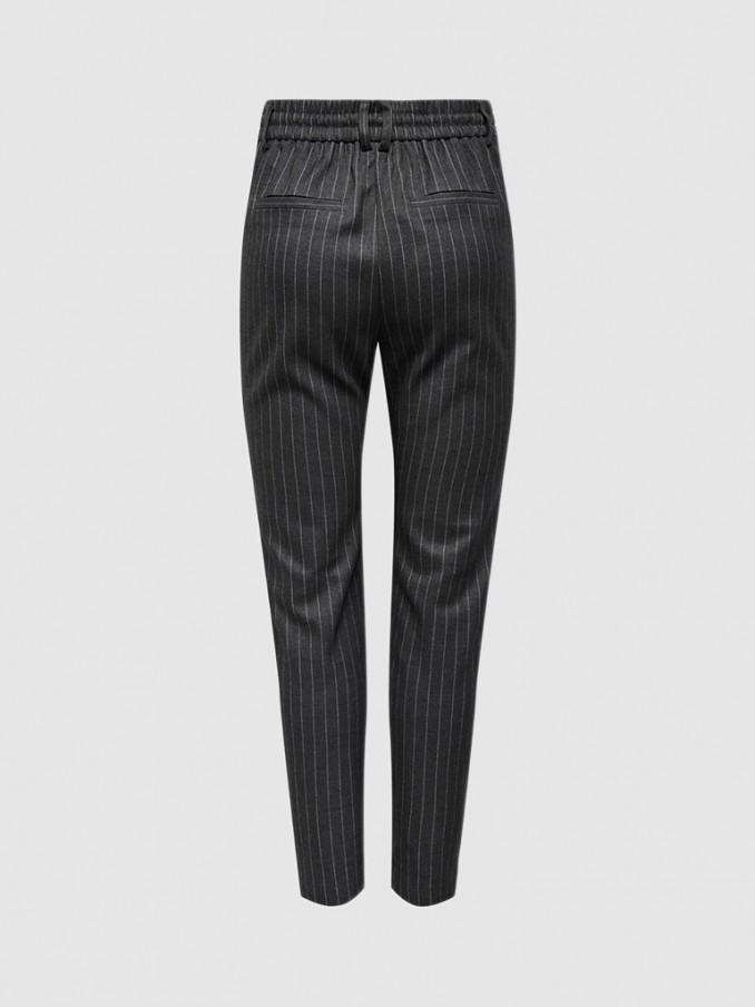 Pantalones Mujer Gris Oscuro Only