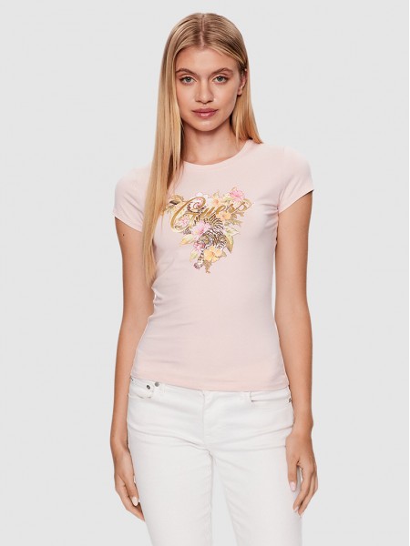 T-Shirt Mulher Hibiscus Guess