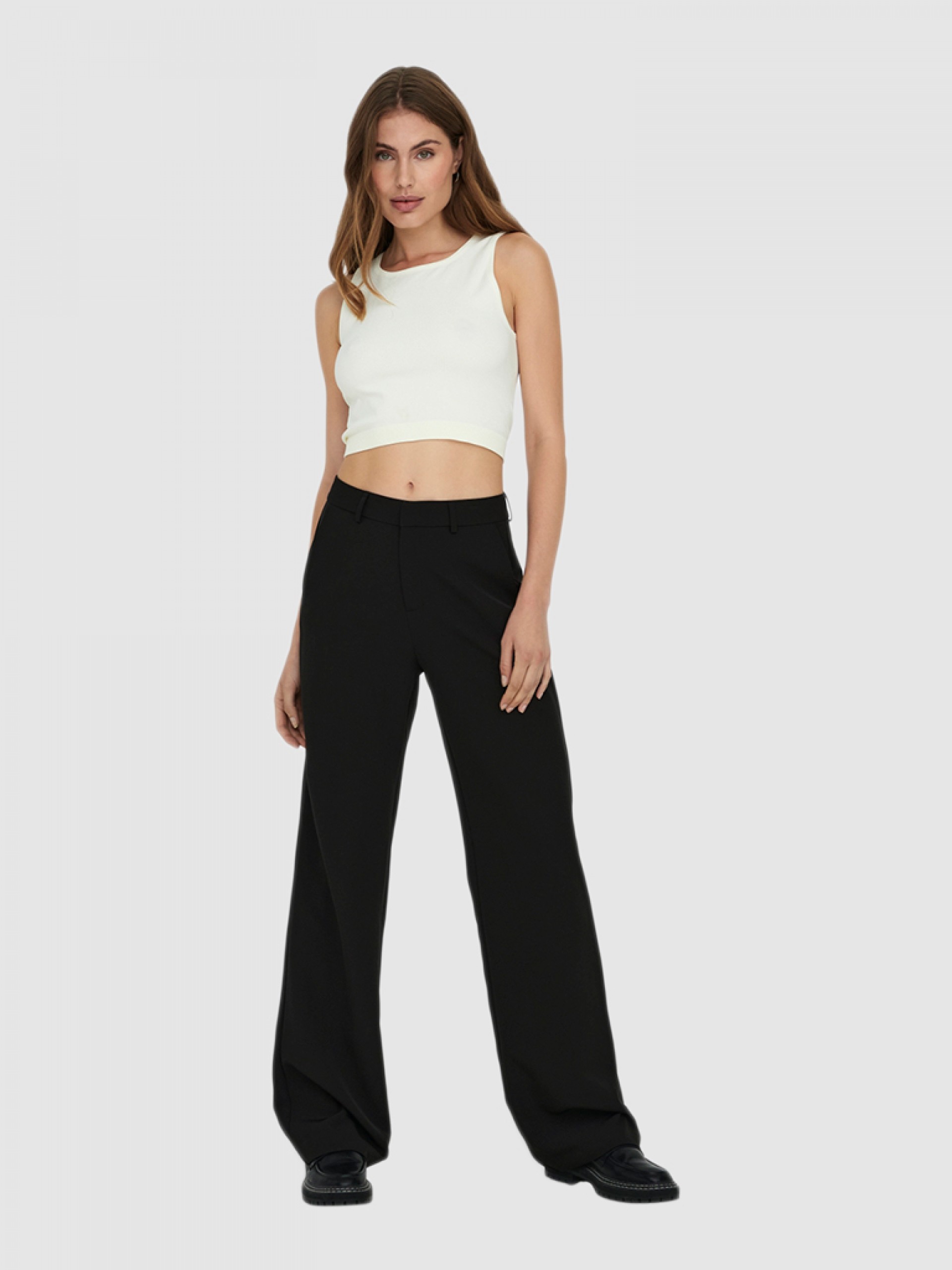 Calças Only Mulher Onlberry Hw Wide Pant Tlr Noos