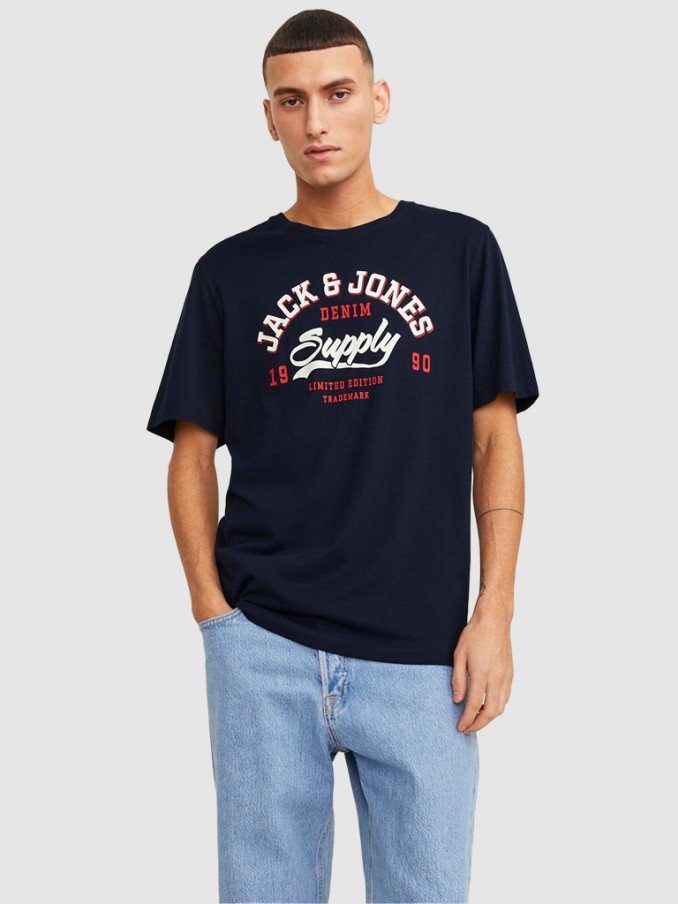 T-Shirt Man Navy Blue Jack & Jones