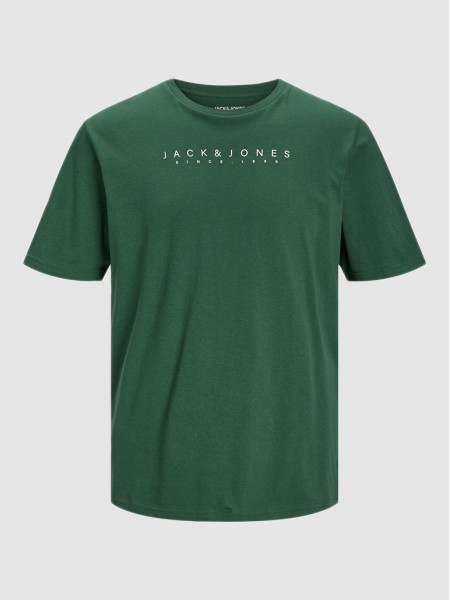 T-Shirt Man Green Jack & Jones