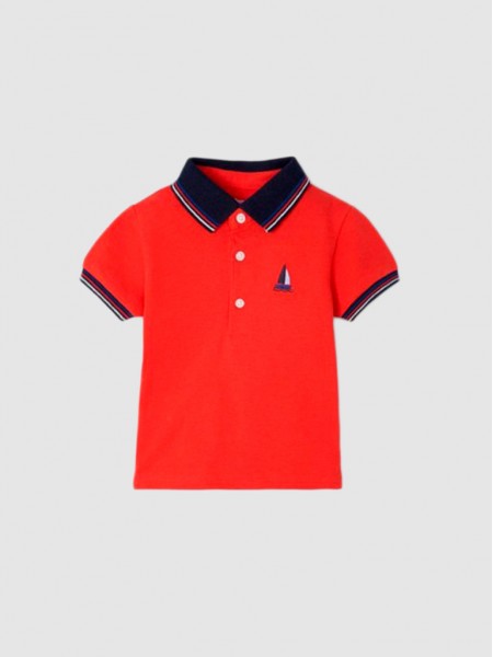 Polo Shirt Baby Boy Red Mayoral