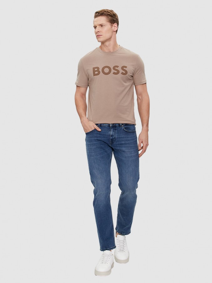 T-Shirt Homem Boss Orange