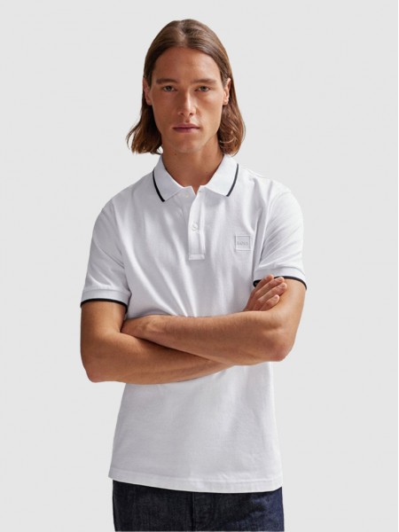 Polo Hombre Blanco Boss