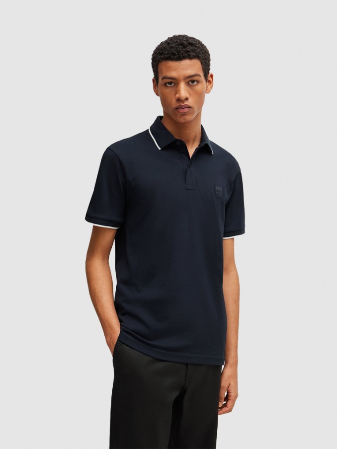 Polo Shirt Man Dark Blue Boss