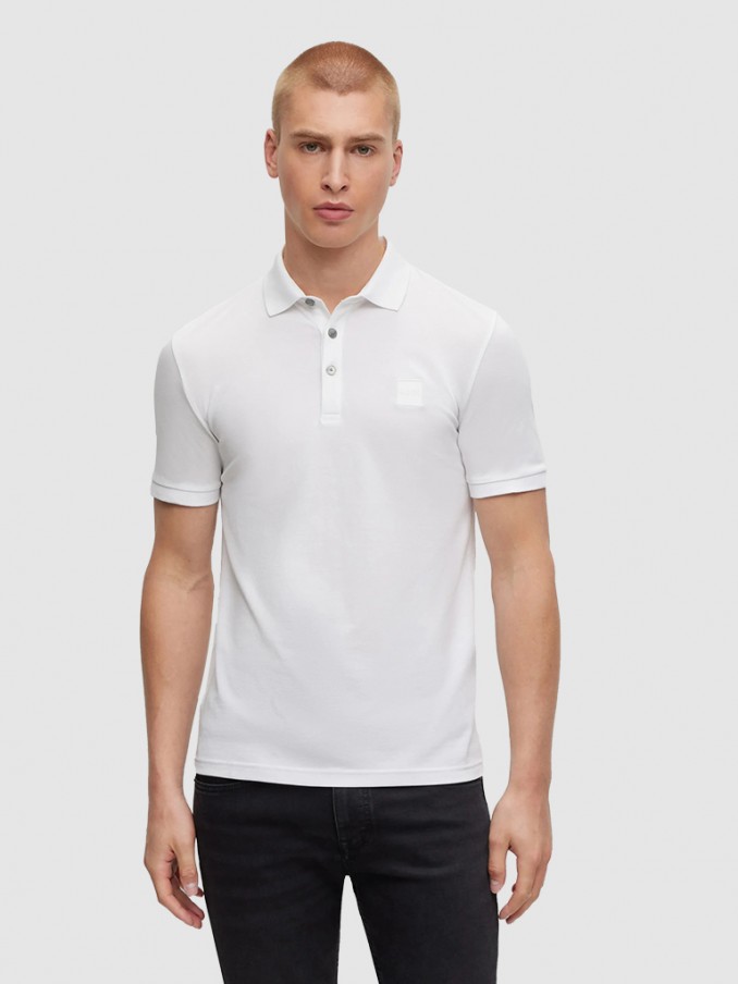 Polo Hombre Blanco Boss