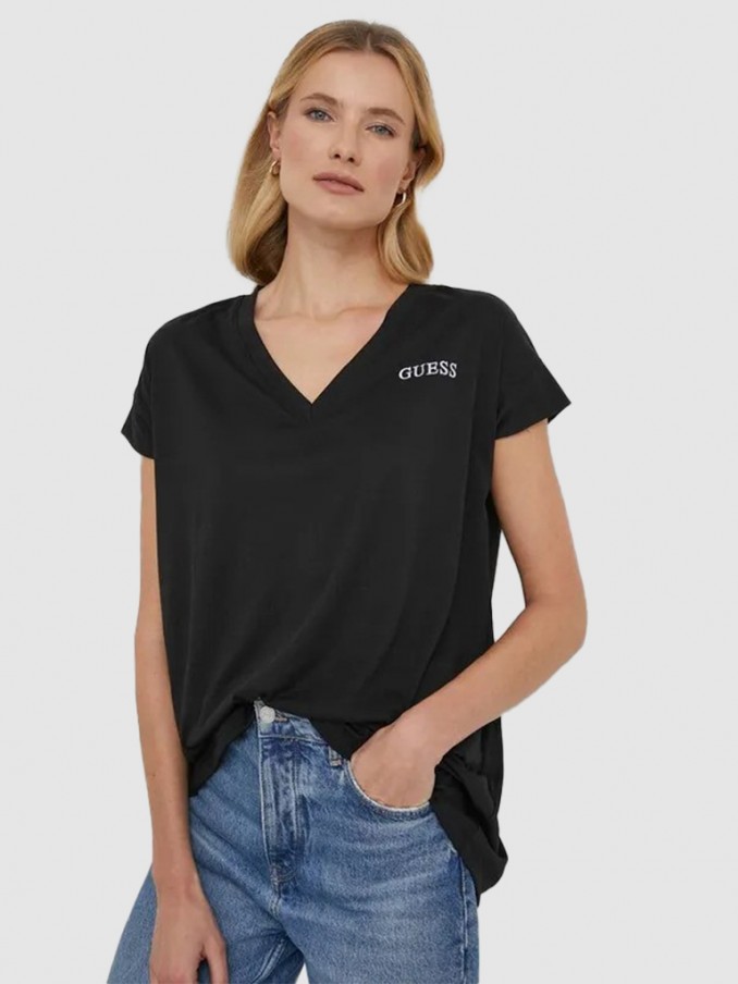 T-Shirt Woman Black Guess Underwear