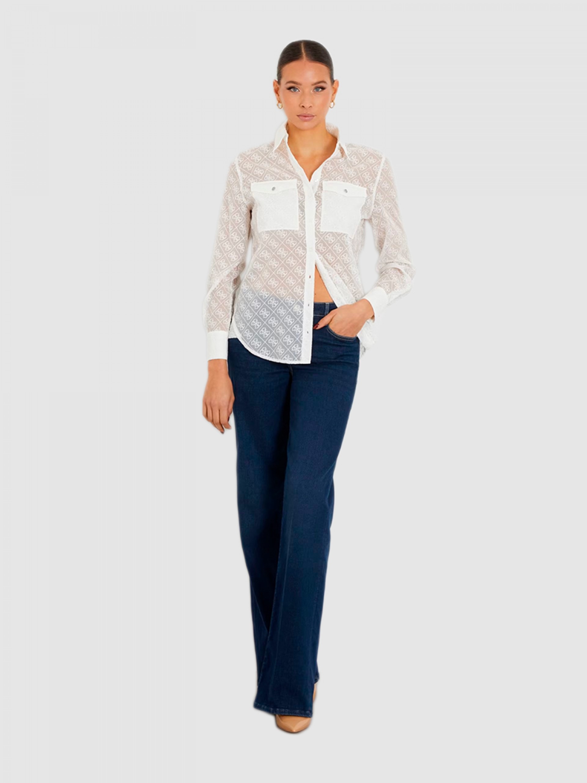 Camisa Mulher Logo Guess