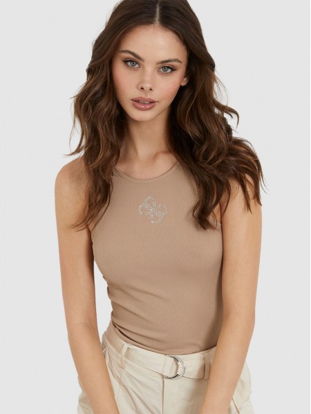 Blusa Mujer Beige Guess