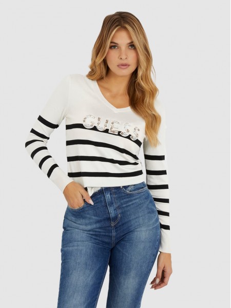 Pullover Woman Stripes Guess