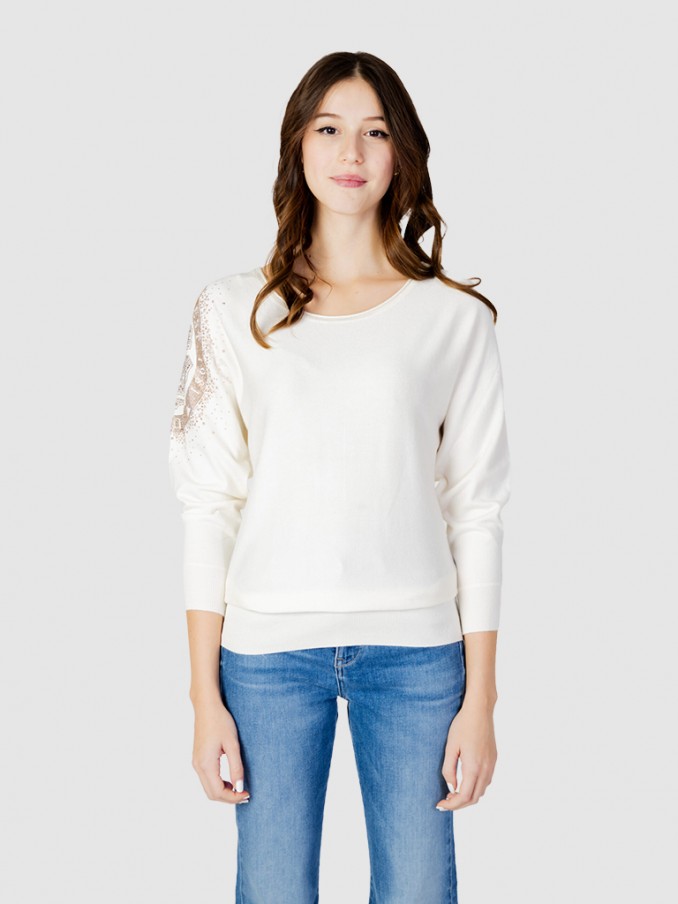 Pullover Woman Cream Guess