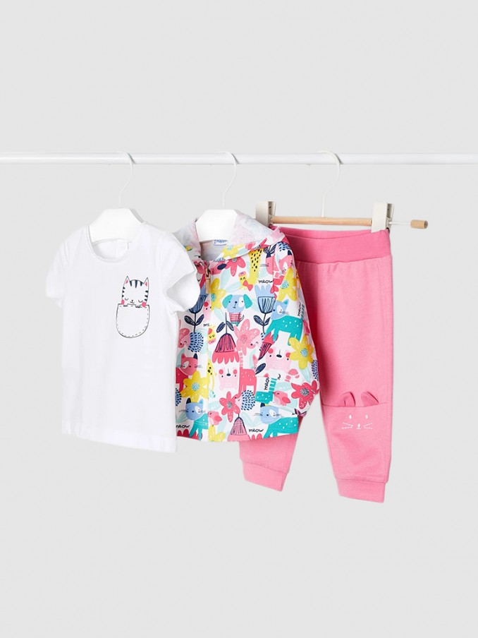 Conjunto 3 Peas Beb Menina Mayoral