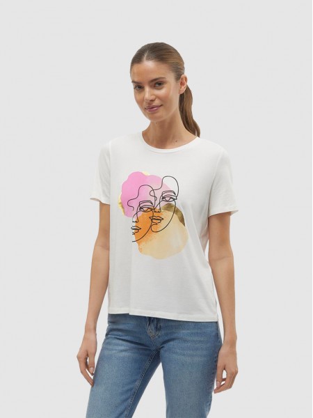 T-Shirt Mulher Facey Vero Moda