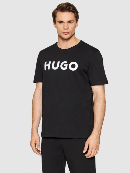 Camiseta Hombre Negro Hugo Boss