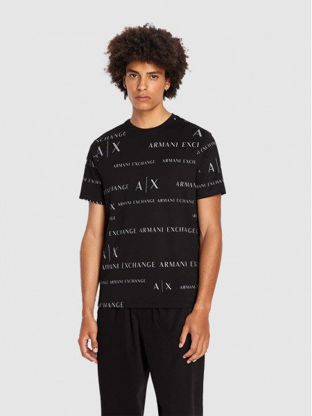 Camiseta Hombre Negro Armani Exchange