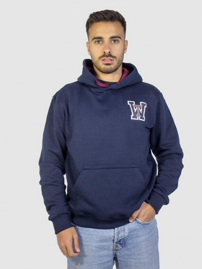 Sweatshirt Man Navy Blue Westrags