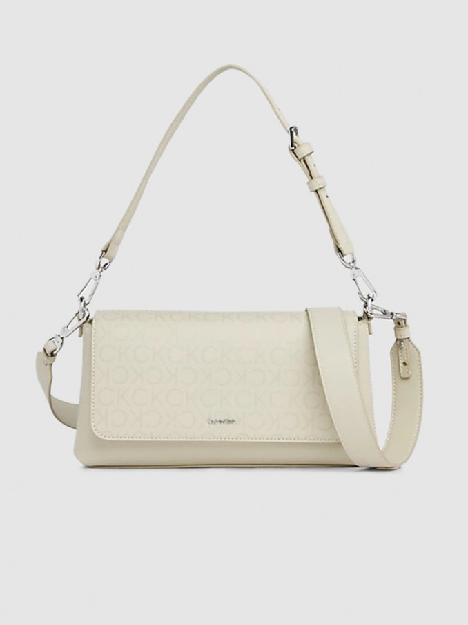 Shoulder Bags Woman Beige Calvin Klein