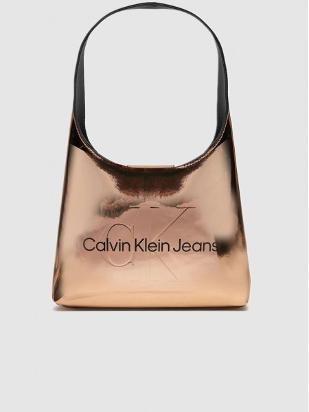 Bolsos de Hombro Mujer Oro Calvin Klein