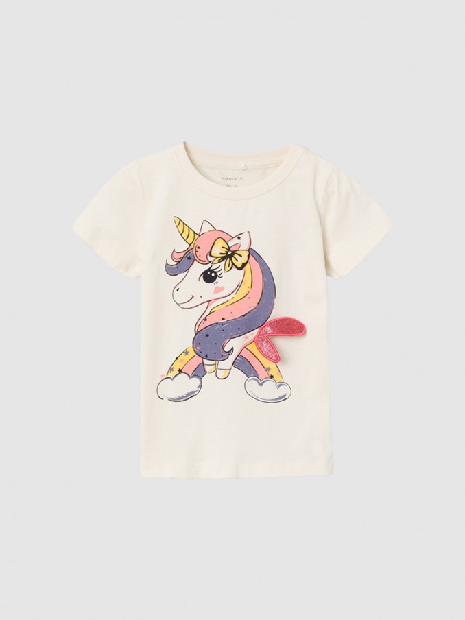 T-Shirt Girl Cream Name It