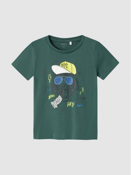 T-Shirt Boy Green Name It