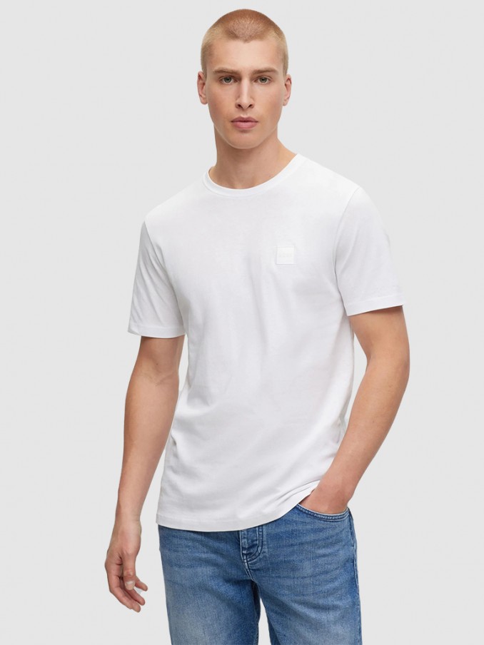 Camiseta Hombre Blanco Boss