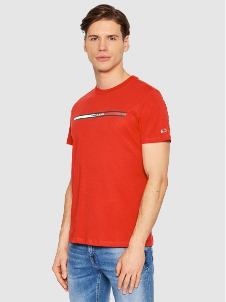 Camiseta Hombre Rojo Tommy Jeans