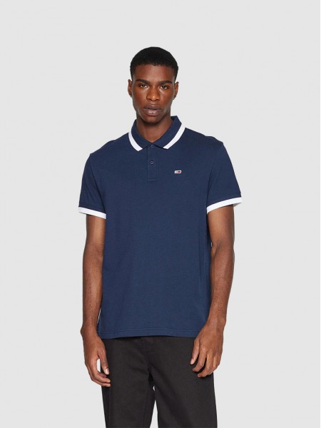 Polo Shirt Man Navy Blue Tommy Jeans