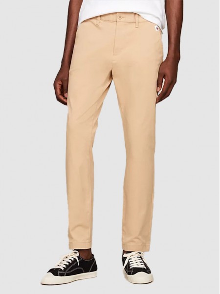 Pantalones Hombre Beige Tommy Jeans