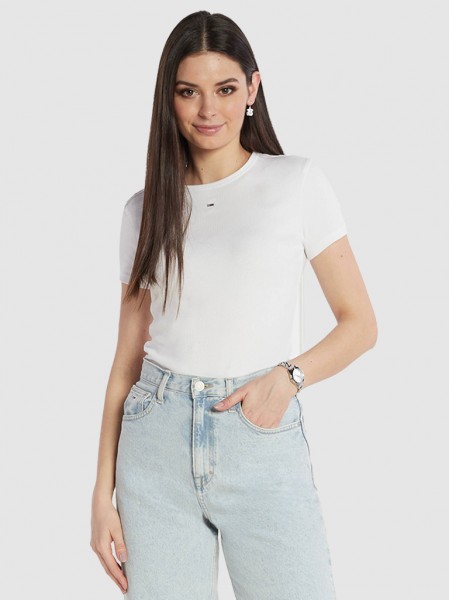 Camiseta Mujer Blanco Tommy Jeans